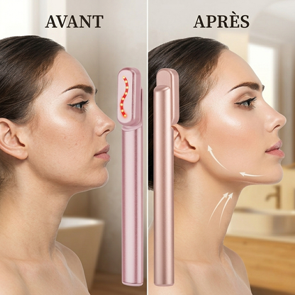 Claria Glow baguette faciale variante argentée et rose boîte premium