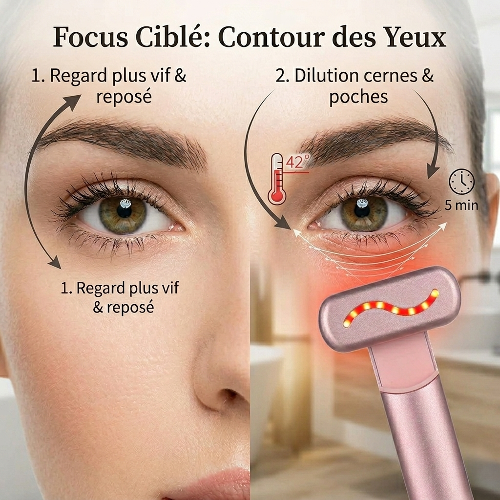 Baguette faciale Claria Glow effet lifting résultats avant après