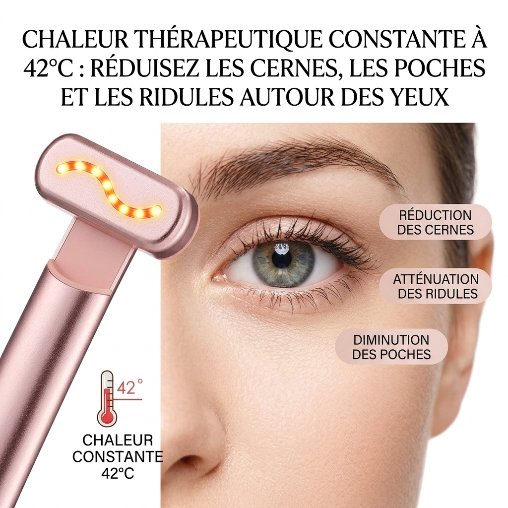 Appareil lifting visage Claria Glow 4-en-1 EMS microcourants lumière rouge