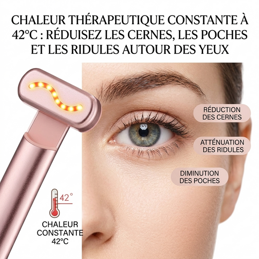 Appareil lifting visage Claria Glow 4-en-1 EMS microcourants lumière rouge